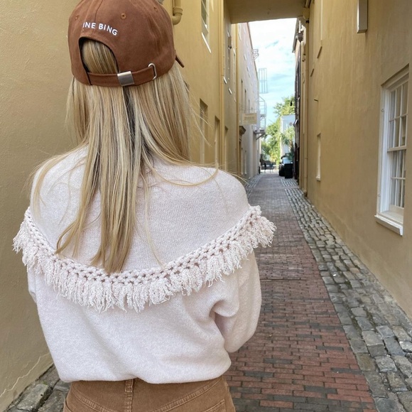 Sanctuary Fringe Cream Cozy Sweater XS - Picture 3 of 12